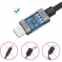 Câble USB / Micro Nylon Tressé RAMPOW RAA8 Gris/Noir - 2m