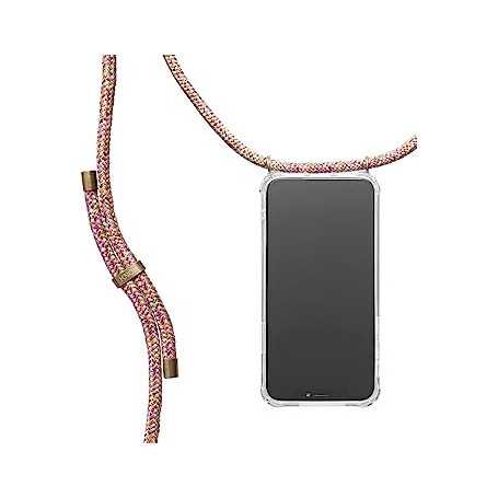 Coque de téléphone avec cordon pour Samsung S9 - Étui en silicone avec bandoulière - Transparent avec licorne(Reconditionné)