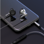 Écouteurs Filaires intra-auriculaires en métal avec télécommande et micro Jack 3.5mm Devia EM101 - Noir
