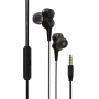 Écouteurs Filaires intra-auriculaires dynamiques doubles Devia Smart Series EM009 Jack 3.5mm - Noir