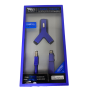Kit Chargeur allume-cigare USB*2 + Cable Lighting TYLT 2.1A MFi - Bleu